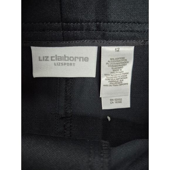 NWT 80s 90s VTG Liz Claiborne Sport Black Lycra belted Midi  Pencil Skirt Sz 12 - Picture 5 of 7